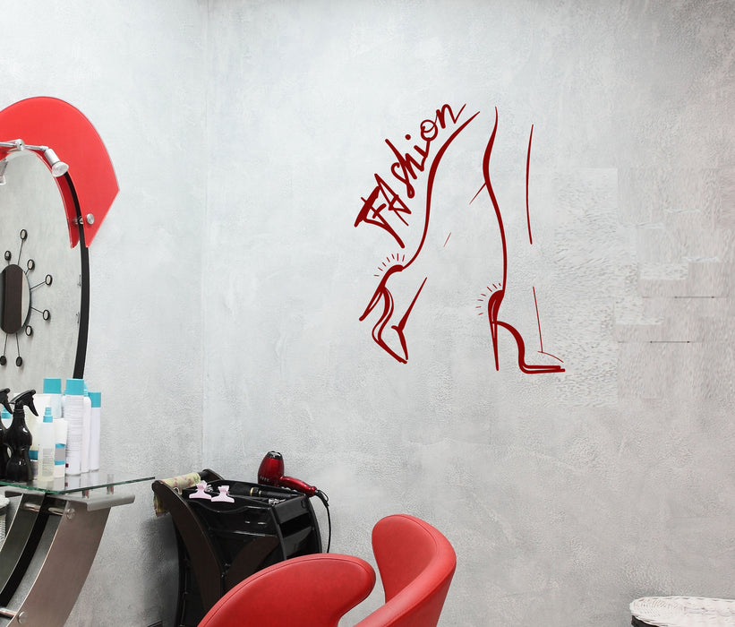 Wall Decal Fashion Style Beauty Salon Girl Woman Feet Legs Vinyl Sticker (ed1101)