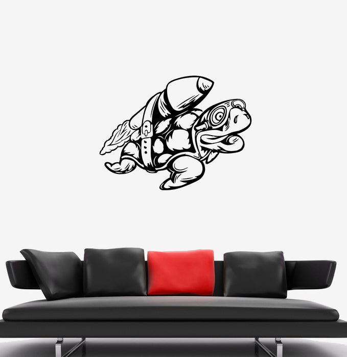 Wall Decal Animal Turtle Ocean Sea Reptile Swim Mural Vinyl Sticker (ed1102)