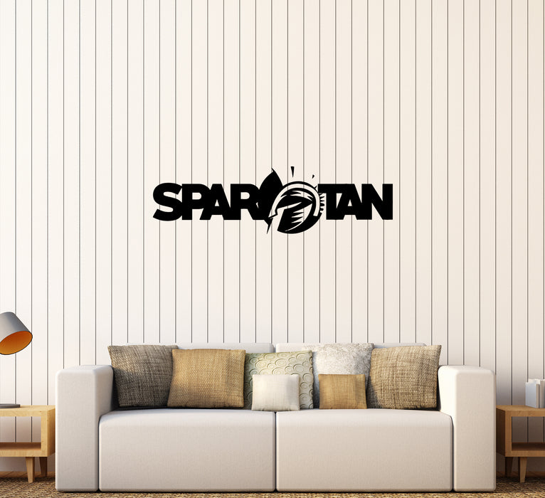 Wall Decal Sparta Word Power Inscription Spartan Mural Vinyl Sticker (ed1117)