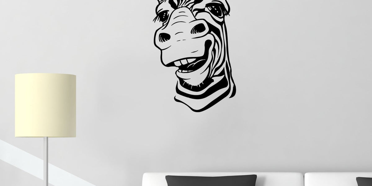 Wall Decal Zebra Head Animal Africa Cool Smile Vinyl Sticker (ed1123 ...