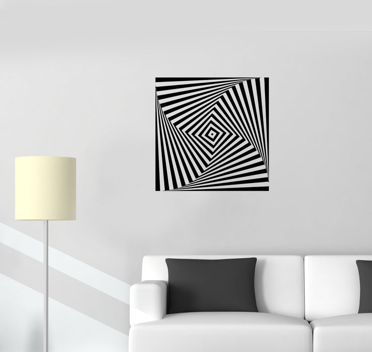 Wall Decal Optical Illusion Shape Geometry Infinity Vinyl Sticker (ed1132)