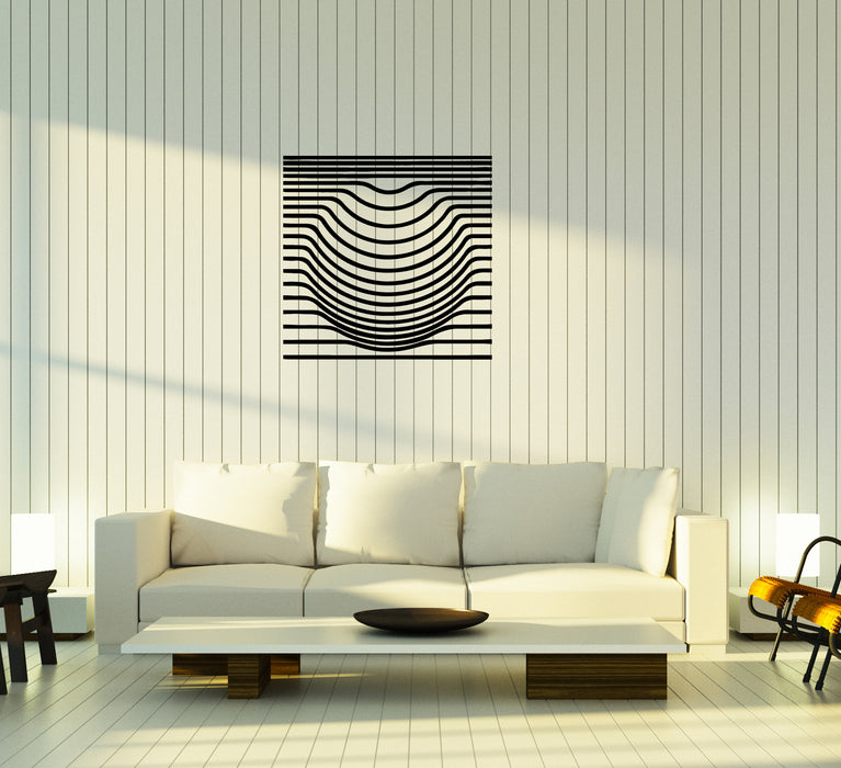 Wall Decal Optical Illusion Geometric Figure Sphere Vinyl Sticker (ed1133)