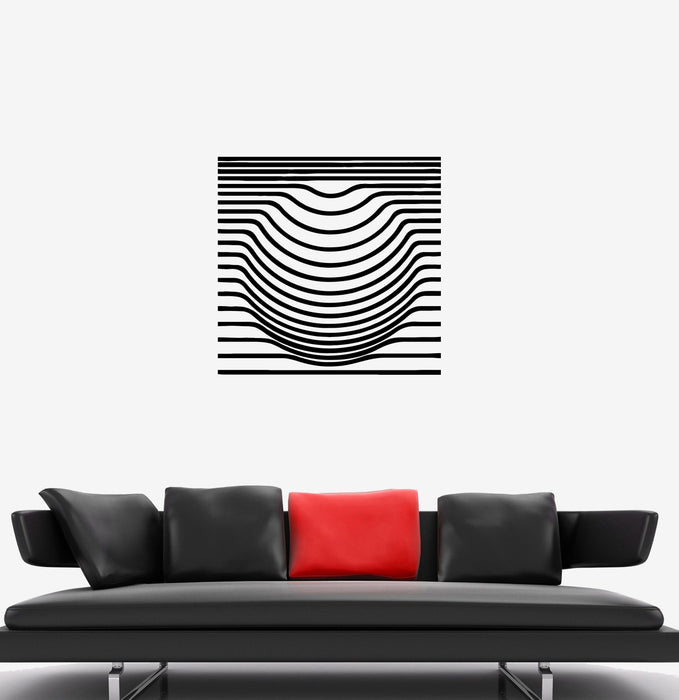 Wall Decal Optical Illusion Geometric Figure Sphere Vinyl Sticker (ed1133)