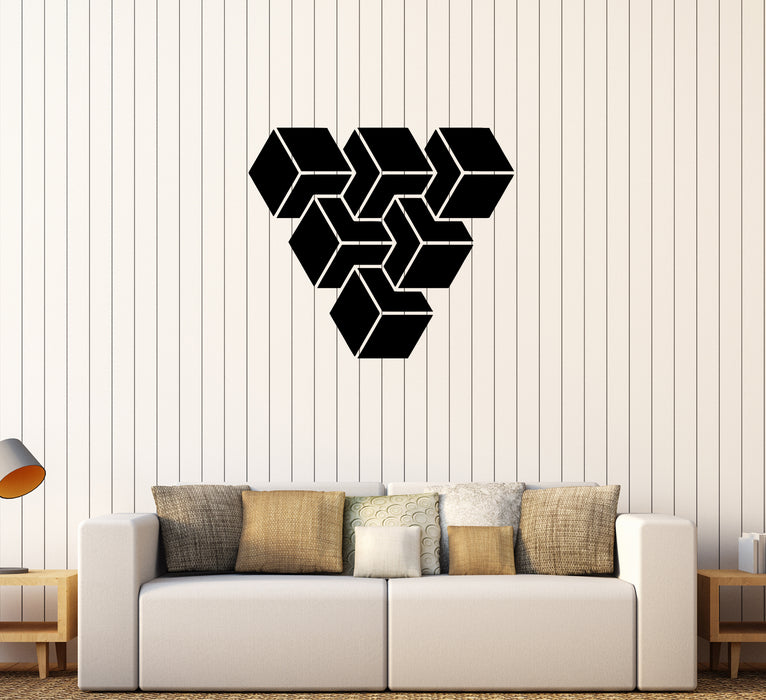 Autocollant mural en vinyle à motif géométrique abstrait (ed1134)