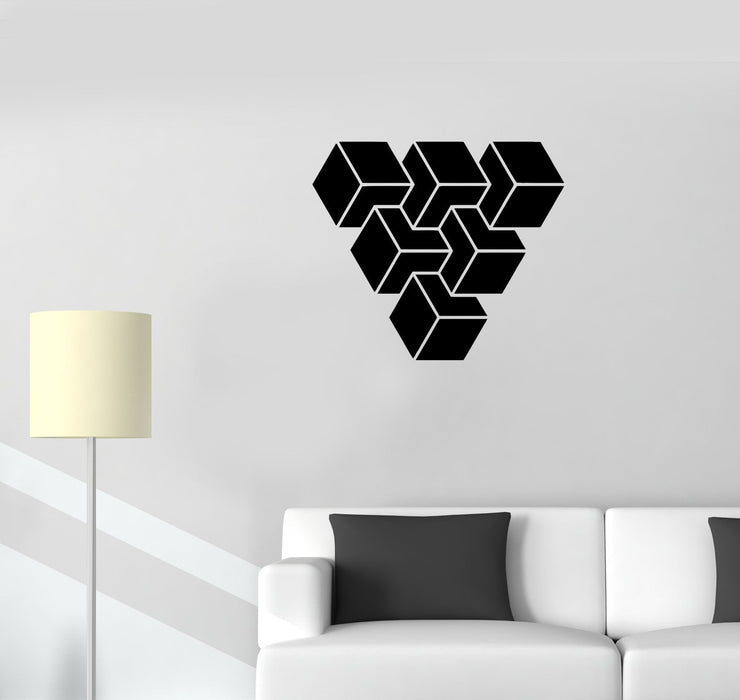 Autocollant mural en vinyle à motif géométrique abstrait (ed1134)