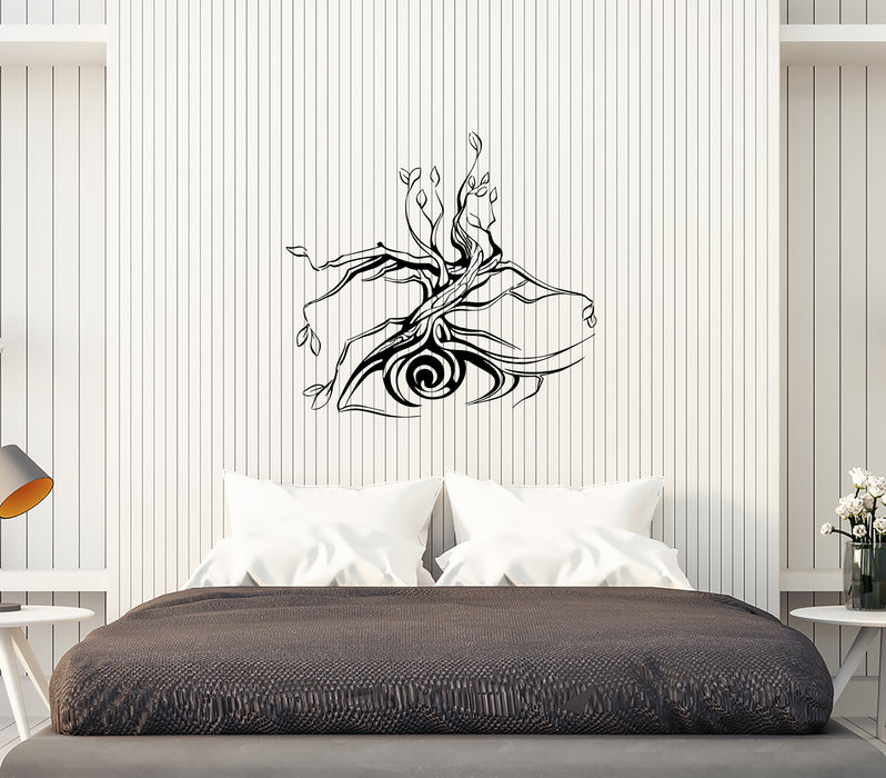 Wall Decal Tree Eye Abstraction Silhouette Plant Vinyl Sticker (ed1136)