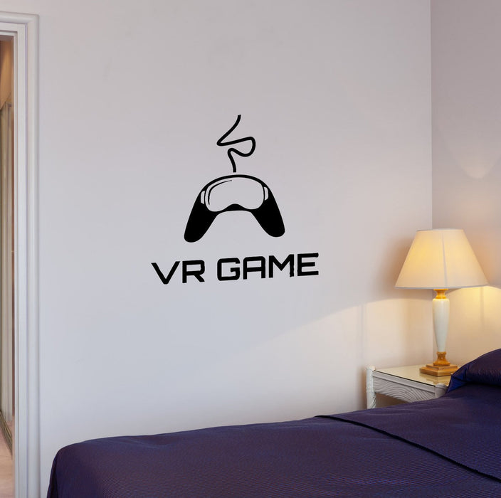 Wall Decal Virtual Reality VR Game Glasses Helmet Vinyl Sticker (ed1140)