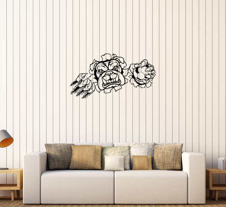 Wall Decal Angry Dog Pet Sports Ball Claws Vinyl Sticker (ed1142)