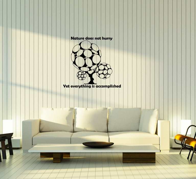Wall Decal Tree Nature Inscription Quote Words Wise Vinyl Sticker (ed1145)