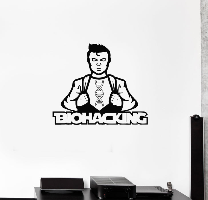 Wall Decal Biohacking Genetic Engineering Strong Man Biology Vinyl Sticker (ed1163)
