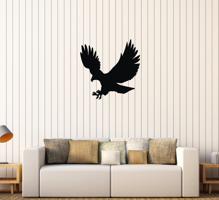 Wall Decal Bird Black Hawk Eagle Shadow Silhouette Vinyl Sticker (ed1171)