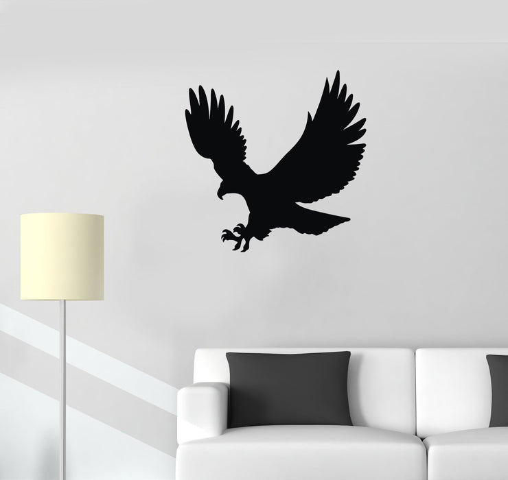 Wall Decal Bird Black Hawk Eagle Shadow Silhouette Vinyl Sticker (ed1171)