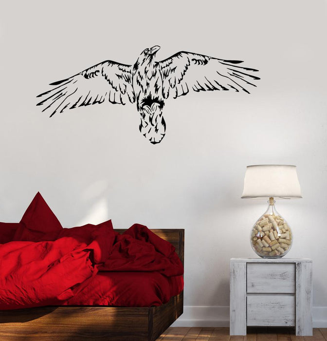 Wall Decal Bird Hawk Eagle Wings Flight Vinyl Sticker (ed1172)