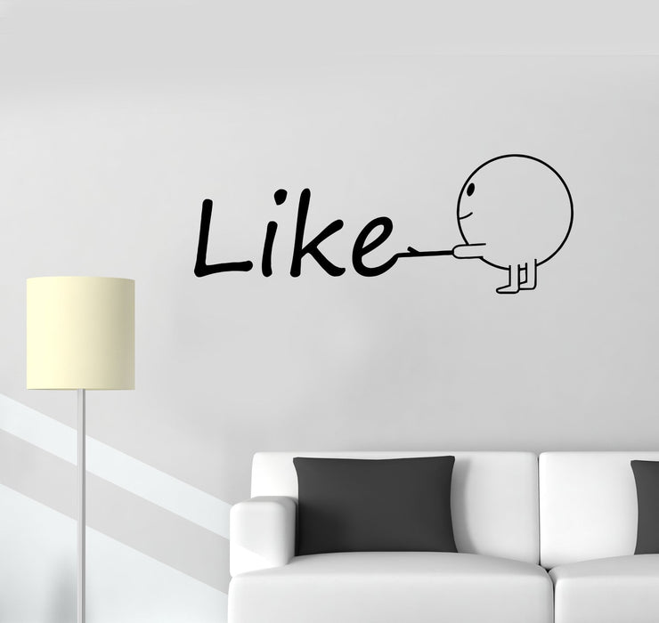Autocollant mural en vinyle avec inscription « Like Smile » et « Positive Cheerful » (ed1184)