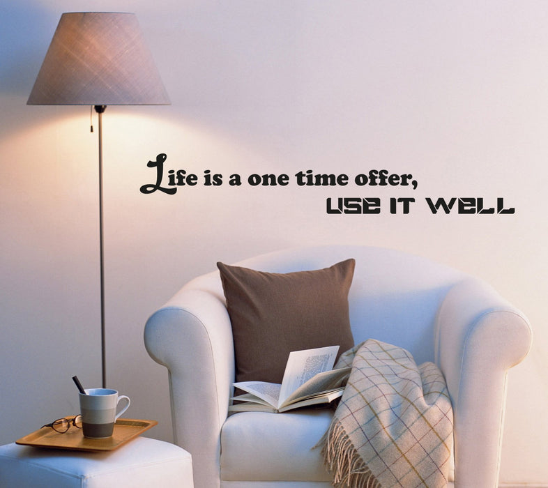Wall Decal Office Inspiring Philosophy Quote Famous Sign Vinyl Sticker (ed1248) (22.5 in X 3.5 in)
