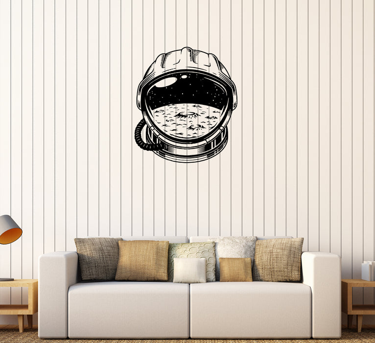 Wall Decal Astronaut Spacesuit Space Universe Moon Vinyl Sticker (ed1257)