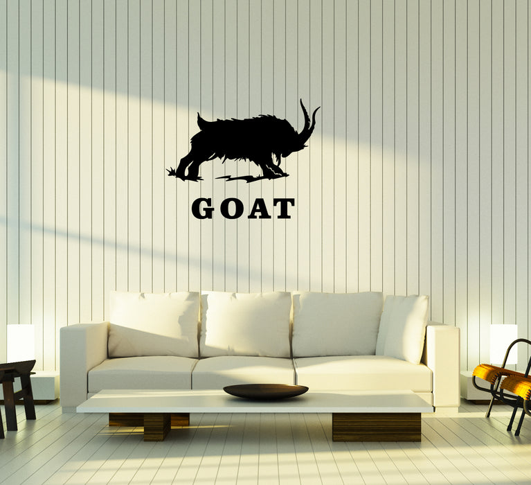 Wall Decal Goat Animal Hoof Horn Vinyl Sticker (ed1271)