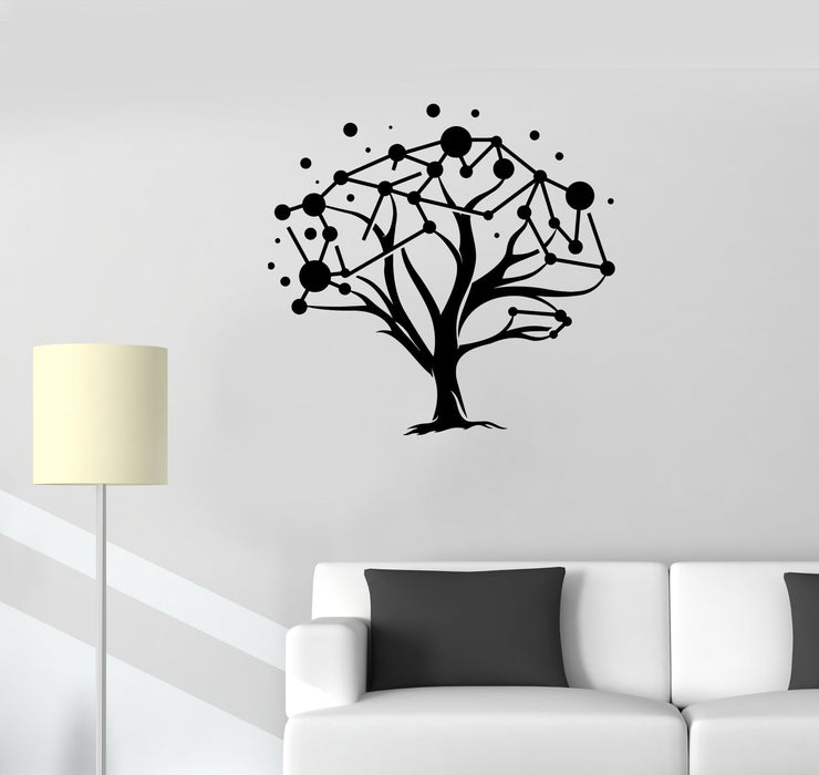 Wall Decal Nature Tree Pattern Shadow Geometry Vinyl Sticker (ed1276)