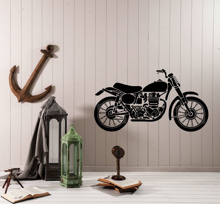 Wall Decal Transport Motorcycle Garage Decor Bike Vinyl Sticker (ed1289)