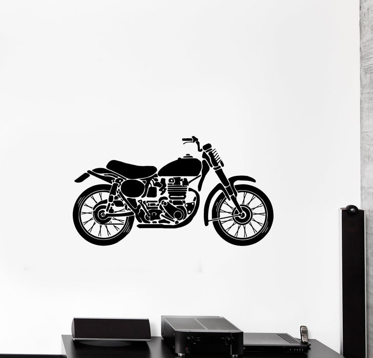 Wall Decal Transport Motorcycle Garage Decor Bike Vinyl Sticker (ed1289)