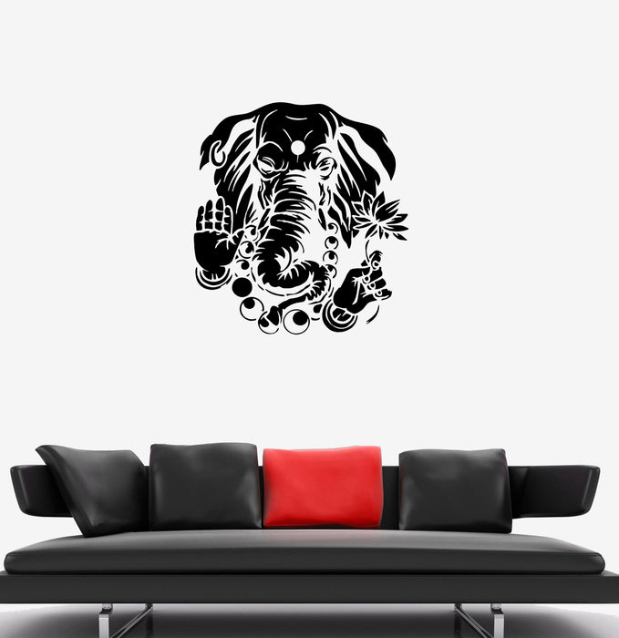 Wall Decal India Elephant God Ganesha Animal Vinyl Sticker (ed1298)
