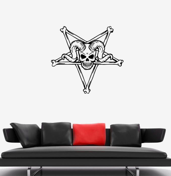 Wall Decal Skeleton Animal Skull Star Bones Vinyl Sticker (ed1308)