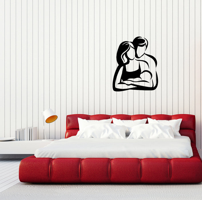 Wall Decal Family Parents Child Baby Mom and Dad Vinyl Sticker (ed1322)