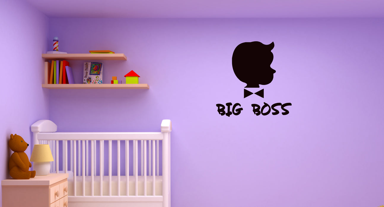 Wall Decal Big Boss Inscription Funny Baby Kids Room Vinyl Sticker (ed1330)