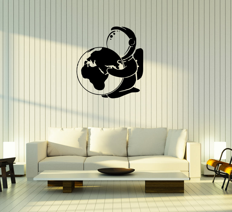 Wall Decal Astronaut Planet Earth Universe Space Vinyl Sticker (ed1332)