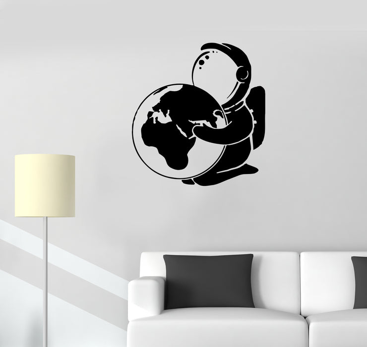 Wall Decal Astronaut Planet Earth Universe Space Vinyl Sticker (ed1332)