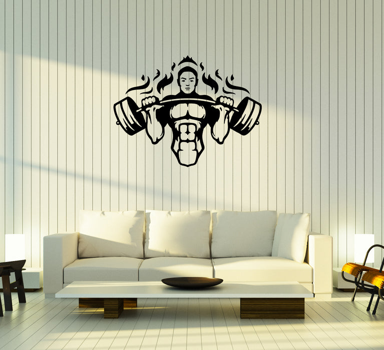 Wall Decal Gym Athlete Sport Fitness Workout Vinyl Sticker (ed1343)