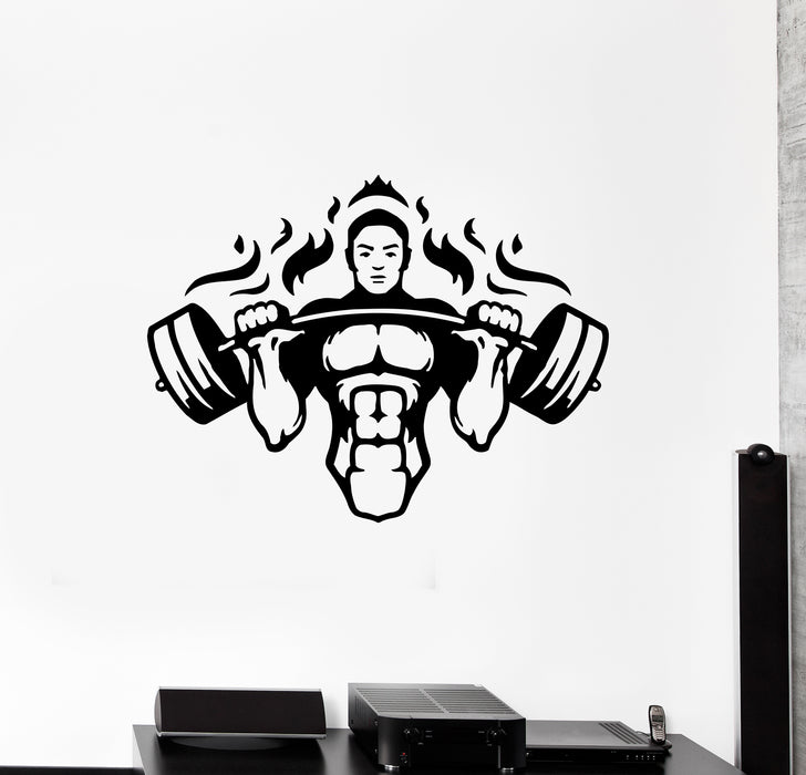 Wall Decal Gym Athlete Sport Fitness Workout Vinyl Sticker (ed1343)