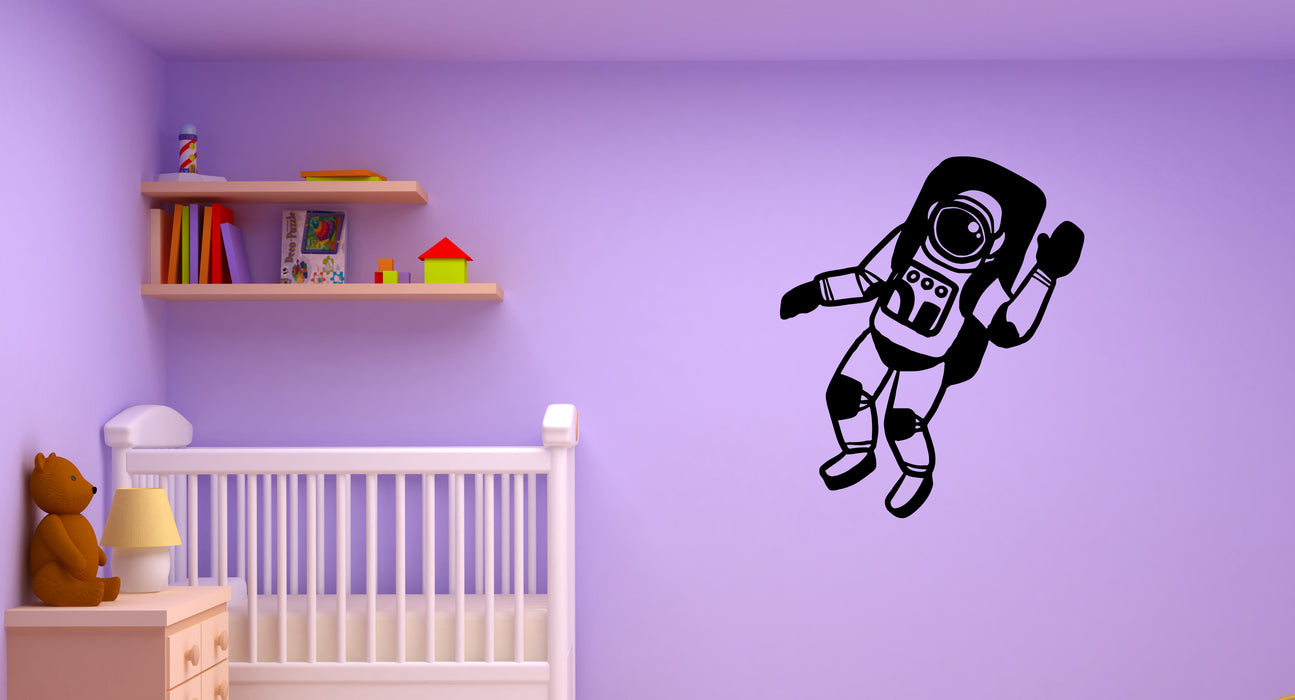 Наклейка на стену Астронавт Приветствие Вселенной Летающий Космос Виниловая наклейка (ed1347)