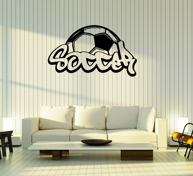 Wall Decal Soccer Ball Sport Football Game Vinyl Sticker (ed1421)