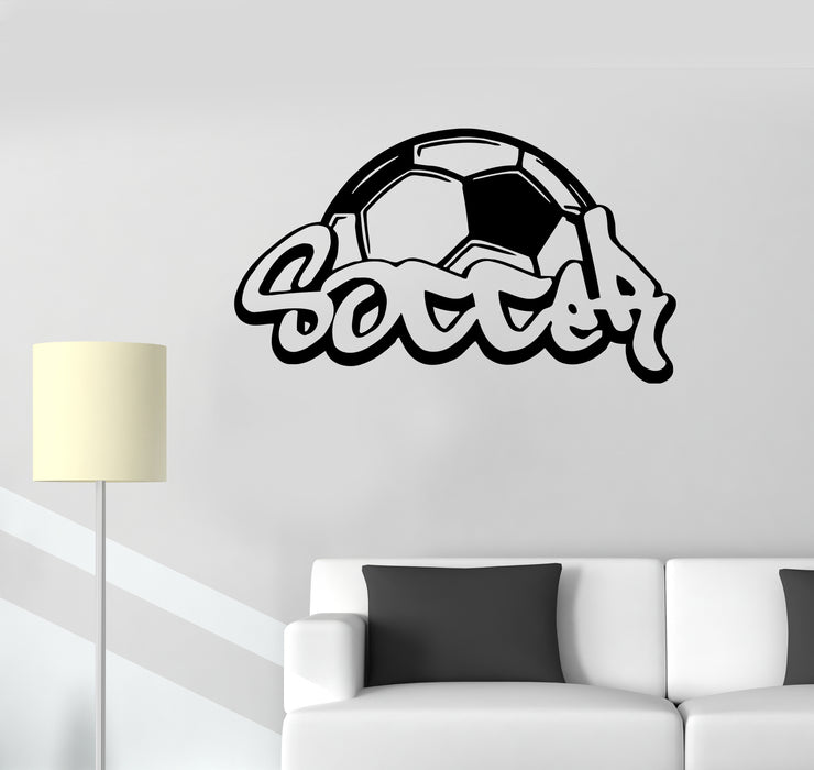 Wall Decal Soccer Ball Sport Football Game Vinyl Sticker (ed1421)