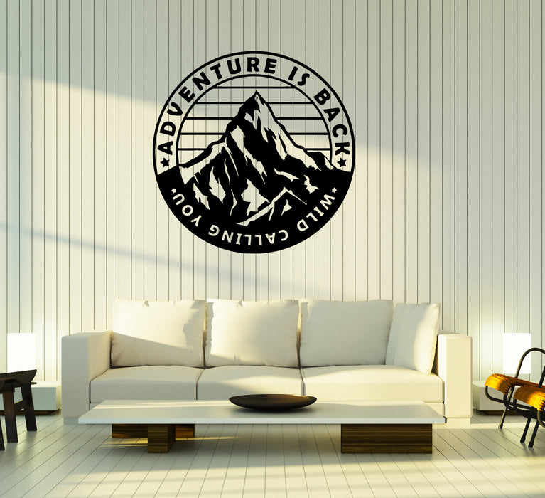 Wall Decal Adventure is Back Mountains Expedition Nature Vinyl Sticker (ed1433)