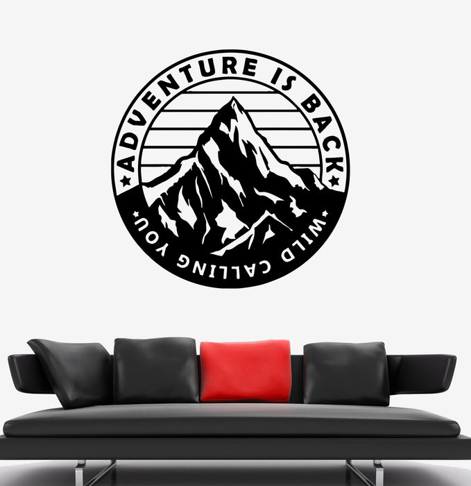 Wall Decal Adventure is Back Mountains Expedition Nature Vinyl Sticker (ed1433)