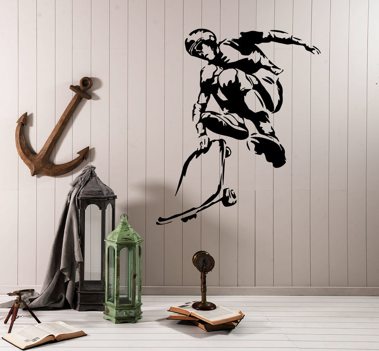 Wall Decal Extreme Sports Skateboarder Skate Vinyl Sticker (ed1434)