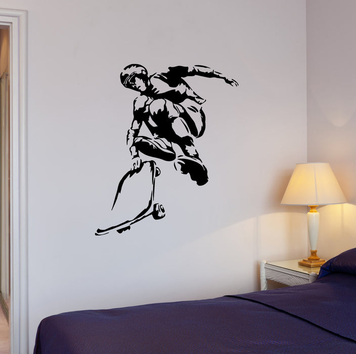 Wall Decal Extreme Sports Skateboarder Skate Vinyl Sticker (ed1434)