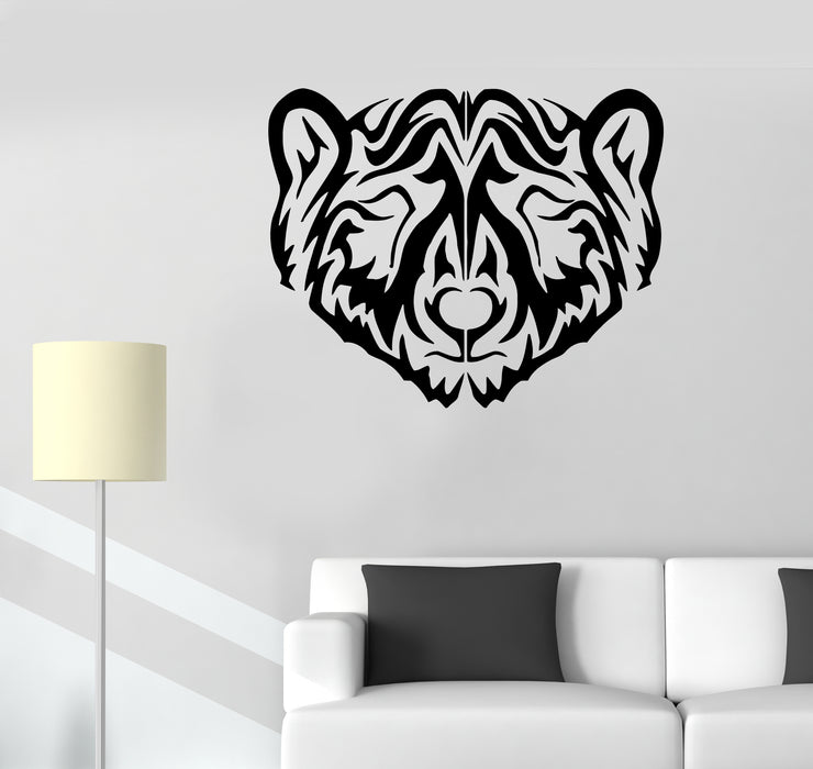 Наклейка на стену с изображением головы животного и медведя-хищника из винила (ed1437)