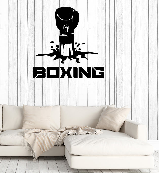 Wall Decal Boxing Glove Punch Fist Sport Fight Vinyl Sticker (ed1444)