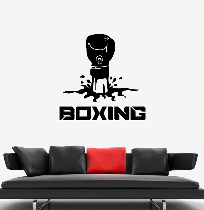 Wall Decal Boxing Glove Punch Fist Sport Fight Vinyl Sticker (ed1444)