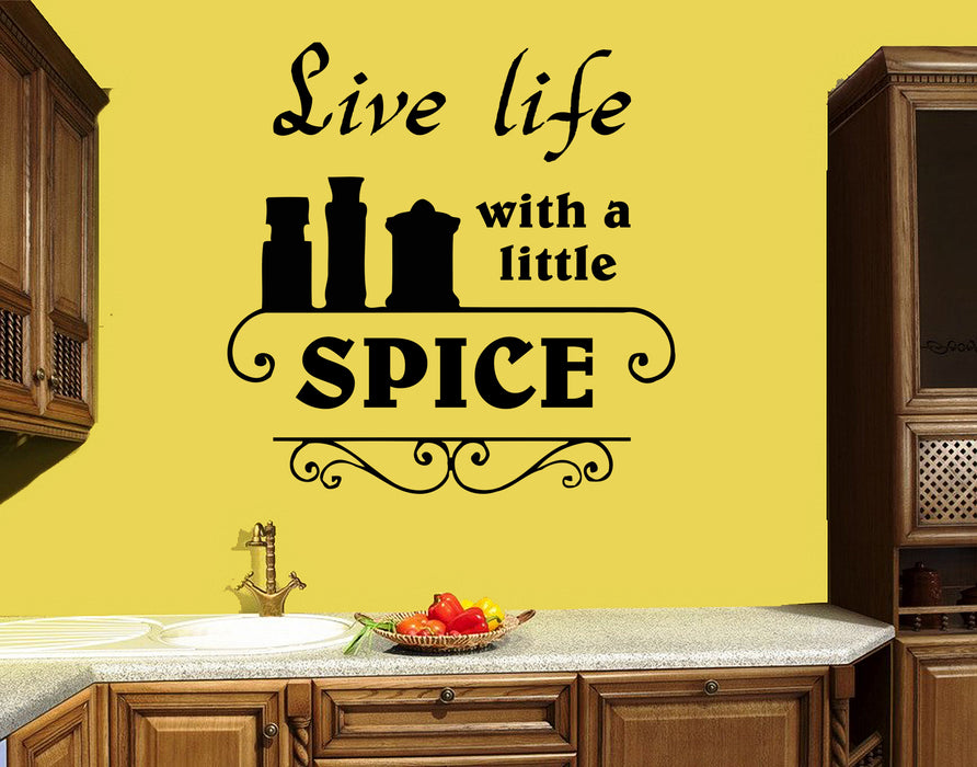 Wall Decal Kitchen Quote Words Decor Spices Cafe Cooking Vinyl Sticker (ed1468)
