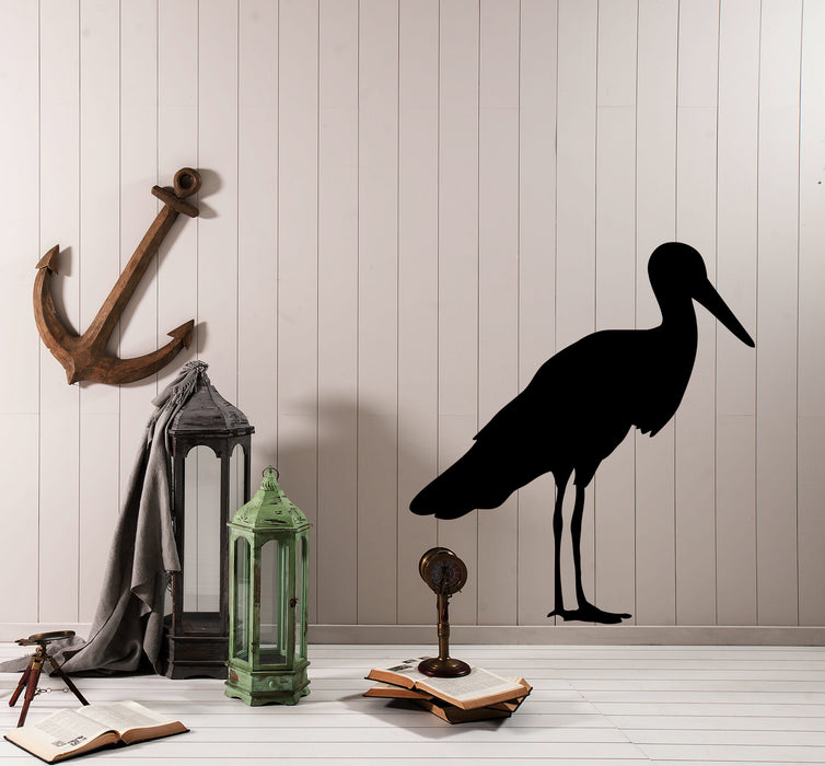 Wall Decal Bird Animals Heron Collection Stork Silhouette Shadow Vinyl Sticker (ed1474)