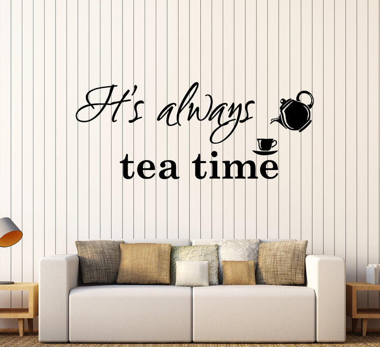 Wall Decal Kitchen Cafe Restaurant Coffee Tea Quote Words Phrase Vinyl Sticker (ed1479)