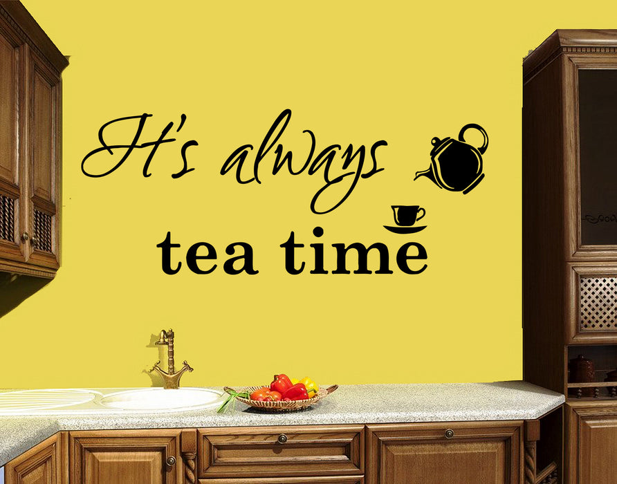 Wall Decal Kitchen Cafe Restaurant Coffee Tea Quote Words Phrase Vinyl Sticker (ed1479)