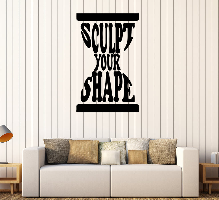 Wall Decal Quote Inspiration Hourglass Motivation Sports Words Vinyl Sticker (ed1484)