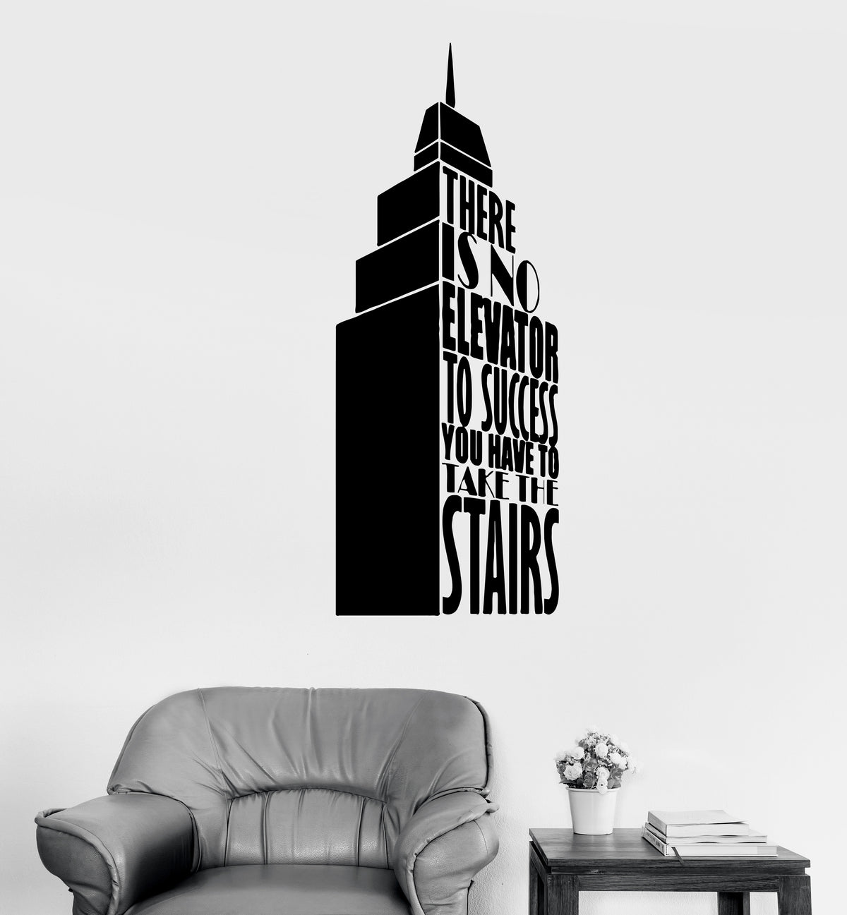 Wall Decal Quote Building Skyscraper Career Business Success Words Phr ...