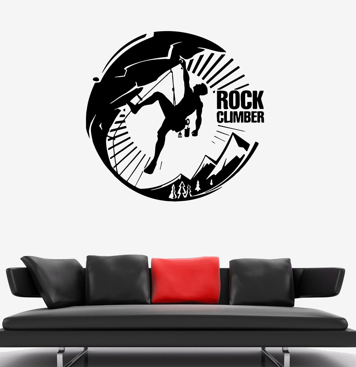 Outdoor Rock Sticker Wall Decal Tourism Sport Rock Climbing Extreme Nature Vinyl Sticker (e ...