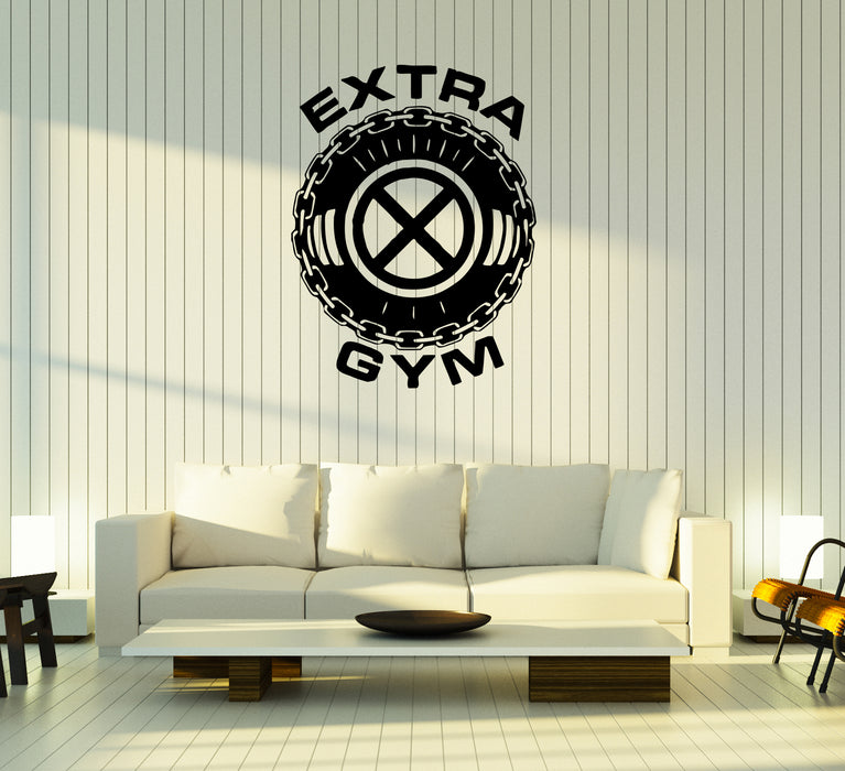 Wall Decal Extra Gym Fitness Sport Bodybuilding Vinyl Sticker (ed1503)